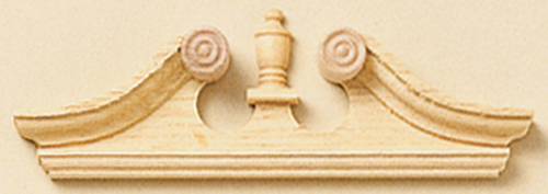 Dollhouse Miniature Deerfield Window Pediments, Pair